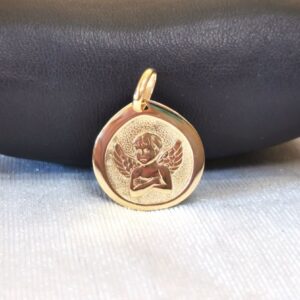 Ciondolo con Angelo oro 18 kt